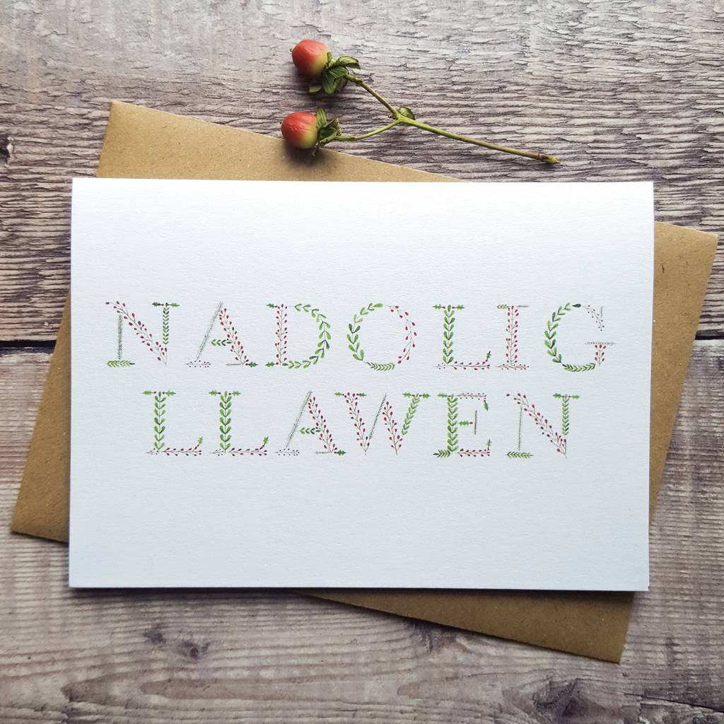 'Nadolig Llawen' Welsh Christmas Card By Eleri Haf Designs