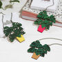 Monstera Wooden Plant Statement Necklace, thumbnail 3 of 6