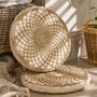 Ambala Woven Round Floor Cushion, thumbnail 1 of 4