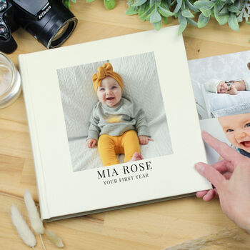 Personalised New Baby Photo Album Book, 2 of 5