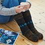 Fair Trade Hand Knitted Nepalese Woollen Slipper Socks, thumbnail 7 of 12