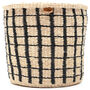 Baini: Black Check Woven Storage Basket, thumbnail 5 of 5