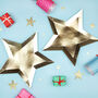 Gold Star Christmas Party Plates, thumbnail 2 of 4