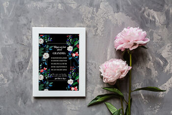 Things We Love About Grandma Or Mum Floral Print, 2 of 3