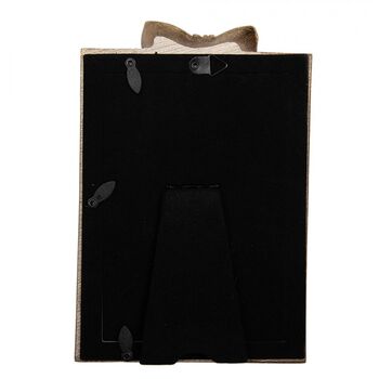 Aged Gold Coloured Bow Photo Frame – 6x4 Inch Freestanding, 2 of 2