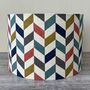 Phoenix Multicoloured Geometric Print Drum Lampshades, thumbnail 5 of 8