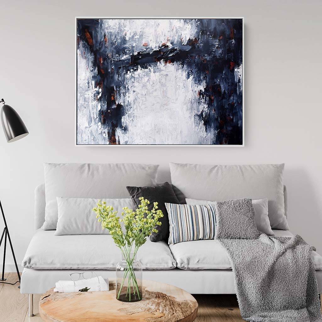 Original Abstract Painting Monochrome Wall Art Decor By Abstract House
