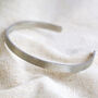 Men's Personalised Hammered Stainless Steel Bangle, thumbnail 4 of 5