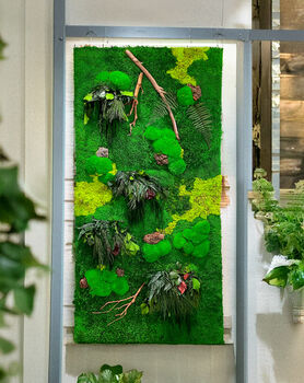 Moss Wall Art With Preserved Flowers, 2 of 12