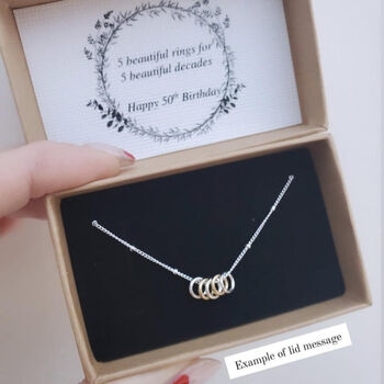 Sterling Silver Milestone 30 40 50 60 70 80 90 Birthday Necklace, 2 of 6