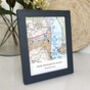 Favourite UK Map Personalised Print With Grey Frame, thumbnail 6 of 10