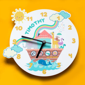 Noah's Ark Personalised Children's Clock, 2 of 6
