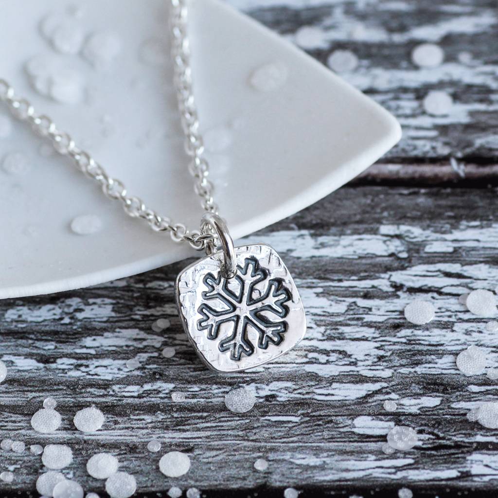 Handcrafted Silver Snowflake Necklace By Green River Studio ...