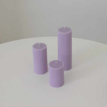 Pastel Ribbed Candle, 3 of 6