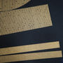 Abstract Geometric Gold Lines Print Three, thumbnail 4 of 4