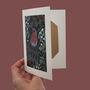 Reusable Eco Friendly Christmas Robin Card Blank Inside Or Optional Handwritten Message, thumbnail 2 of 7