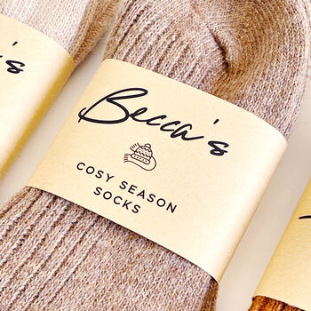 Personalised Autumn Winter Sock Gift Choice Of Six Colours, 2 of 10