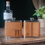 Leather Bound Hip Flask, thumbnail 3 of 10