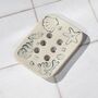 Ceramic Soap Dish With Hand Painted Sea Shell Pattern, thumbnail 1 of 3