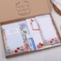 Personalised Blue Floral Desk Stationery Gift Box, thumbnail 1 of 7