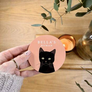 The Cat's Human, Personalised Mother's Day Coaster, 5 of 6