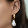 Chunky Pearlesque Hoop Earrings, thumbnail 1 of 2