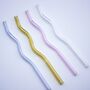 Assorted Coloured Glass Reusable Straws Set Of Four, thumbnail 1 of 2