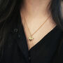 Yellow Gold Vermeil Sterling Silver Bee Charm Necklace, thumbnail 1 of 5