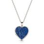 Lapis Lazuli Modern Heart Locket – Solid Silver, thumbnail 1 of 9