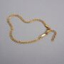 Mens 3mm Gold Plated Steel Figaro Chain Bracelet For Men, thumbnail 5 of 6