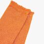 Women's Glitter Socks Tangerine Orange, thumbnail 2 of 4