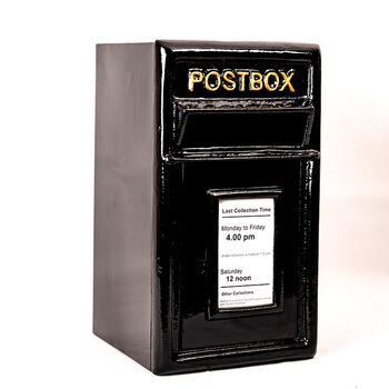 Classic Black Wall Mounted Letter/Post Box, 3 of 3