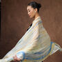 100% Mulberry Silk Scarf, Pastel Yellow In Gift Box, thumbnail 3 of 11