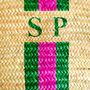 Hand Woven And Hand Painted Monogram Stripe Basket, thumbnail 7 of 11