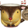 Ceramic Christmas Reindeer Shaped Mug, thumbnail 4 of 8