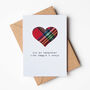 You Go Taegether Scottish Wedding Card With Real Tartan, thumbnail 4 of 7