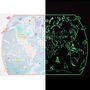 Outer Space Glow In The Dark Kids World Map, thumbnail 4 of 8