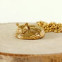 Fox Necklace – Small, Sleeping Silver/Gold, thumbnail 3 of 6