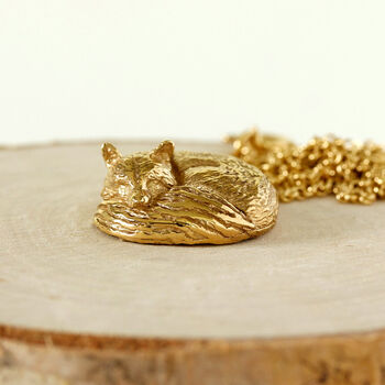 Fox Necklace – Small, Sleeping Silver/Gold, 3 of 6