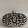 Black Handcrafted Pearl Clutch Bag, thumbnail 9 of 12