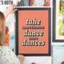 Framed Take More Chances, Dance More Dances Print, thumbnail 2 of 4