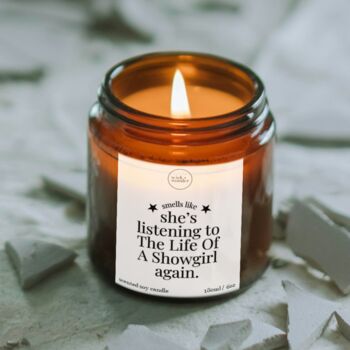 Taylor Swift Gift, Listening To Life Of A Showgirl Again Candle With Matches, 10 of 12