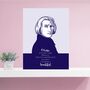 Franz Liszt Classical Composer Portrait And Quote Print, thumbnail 1 of 5