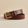 Personalised Men's Leather Belt With Engraved Message, thumbnail 1 of 8