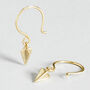 Aphrodite Hook Earrings With Small Heart, thumbnail 1 of 2
