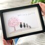 Personalised Family Blossom Pebble Picture, thumbnail 2 of 5