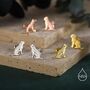 Sterling Silver Tiger Stud Earrings, thumbnail 5 of 12