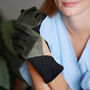 Colour Block Suede Touch Screen Gloves, thumbnail 3 of 10