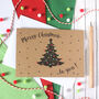Personalised Christmas Tree Card With Gold Dots, thumbnail 5 of 5