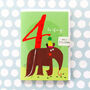 Anteater 4th Birthday Card, thumbnail 3 of 5